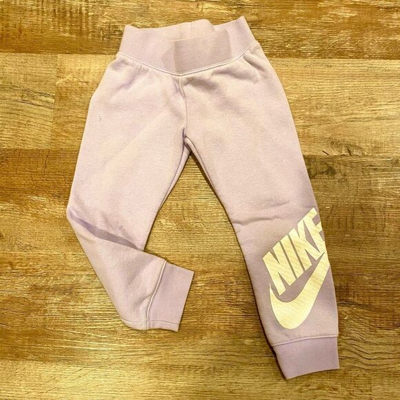 Nike Joggers Lavender Sweatpants Toddler Size 4 XS - Picture 2 of 8